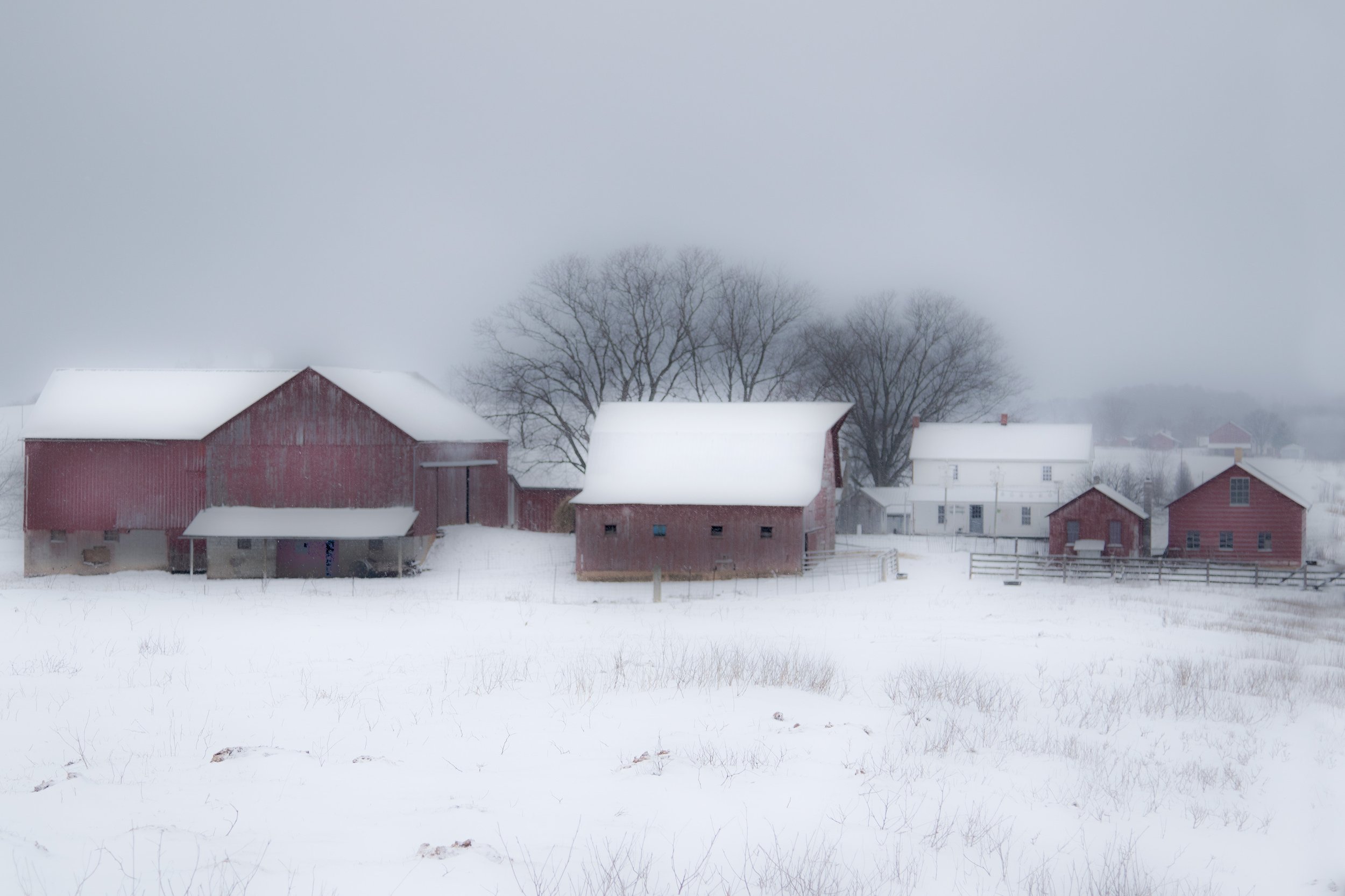 Winter Farm Scene