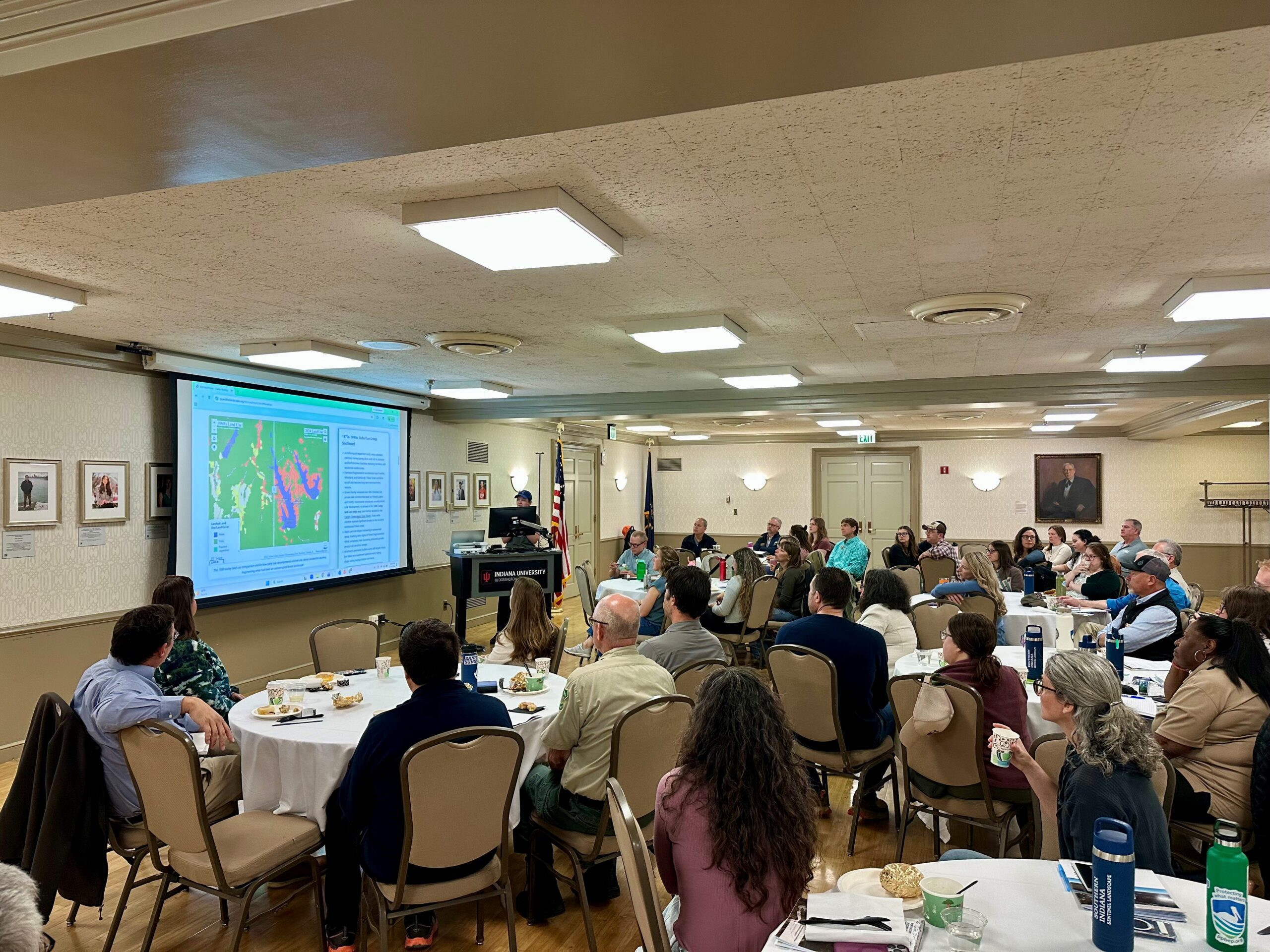 Dr. Raenah Bailey presents a storymap to attendees. Photo courtesy of Katie Beck.